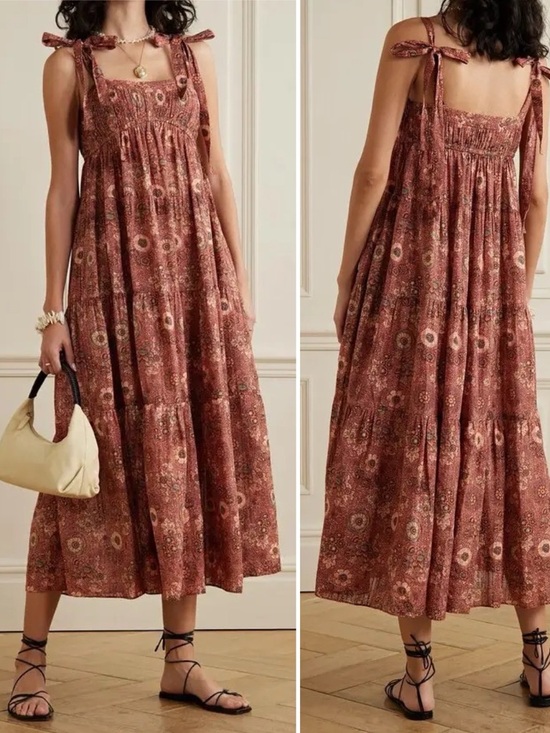Ulla Johnson Dresses & Skirts - ULLA JOHNSON Cordelia Rosebud Floral Smocked Boho Midi Dress \\ 00 (XS)